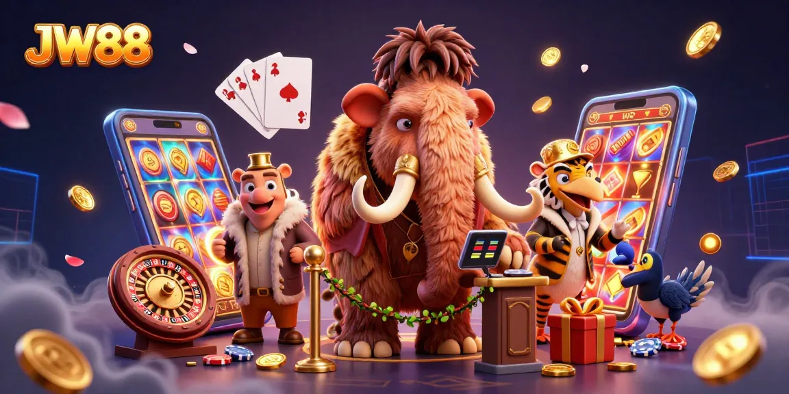 Join the excitement at JW88 with dynamic casino characters and vibrant gaming elements!