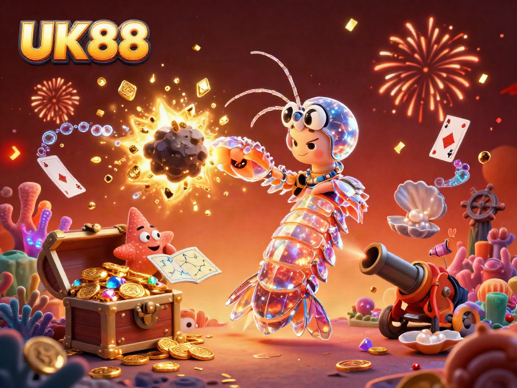 Experience the thrill of winning with UK88 in a vibrant underwater scene bursting with treasure!