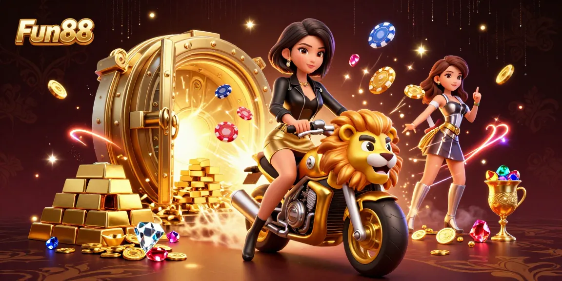 Experience thrilling gaming with Fun88 as poker chips fly and treasures burst forth.