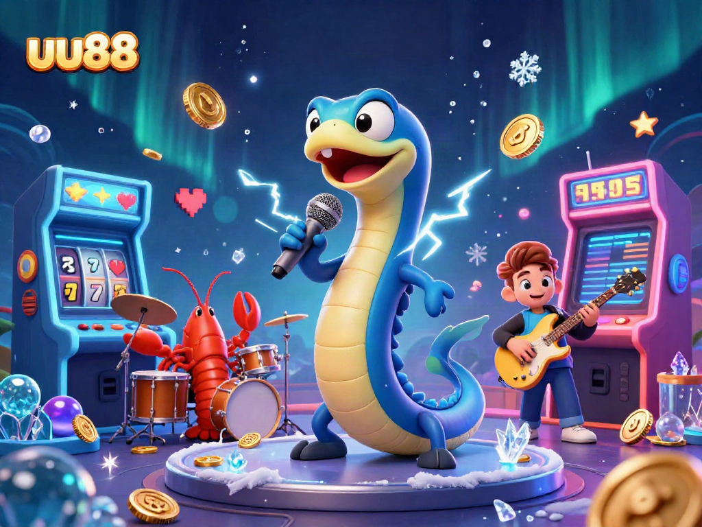 Experience thrilling games at uu88 with vibrant underwater casino ambiance featuring animated characters.
