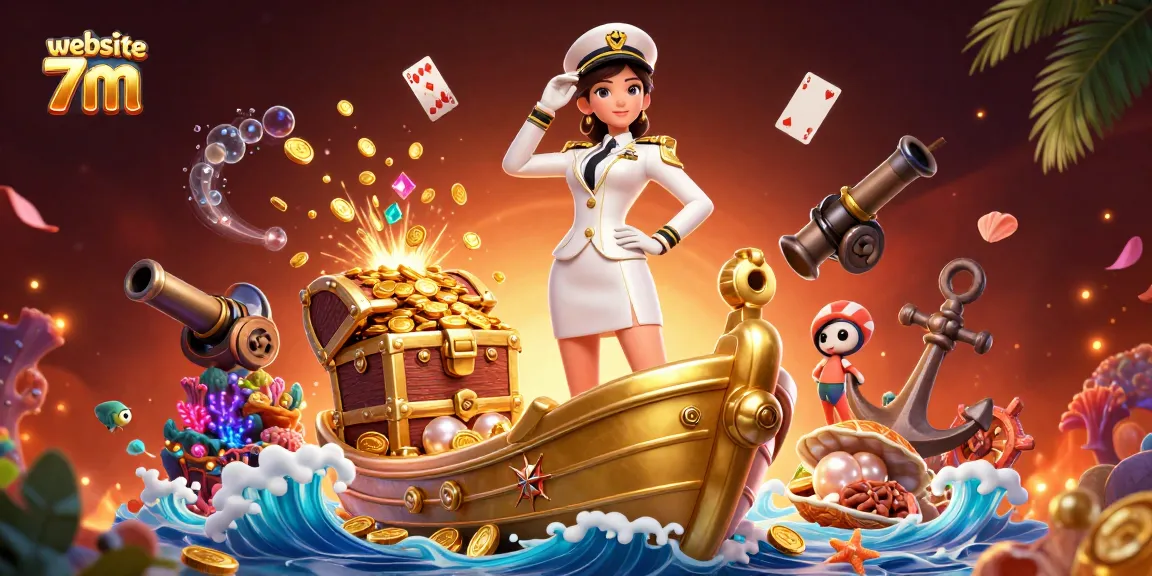 Experience thrilling gaming action with website 7m, showcased in a vibrant 3D gambling scene.
