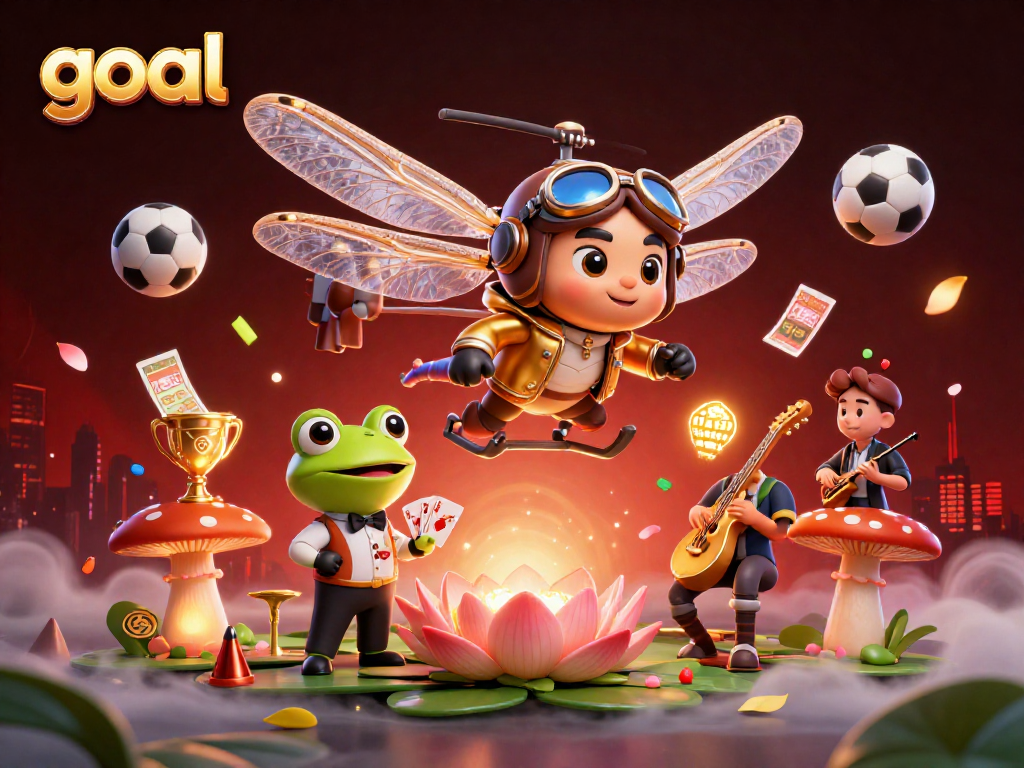 Bet on the winning goal at the vibrant casino with engaging characters and dynamic elements.