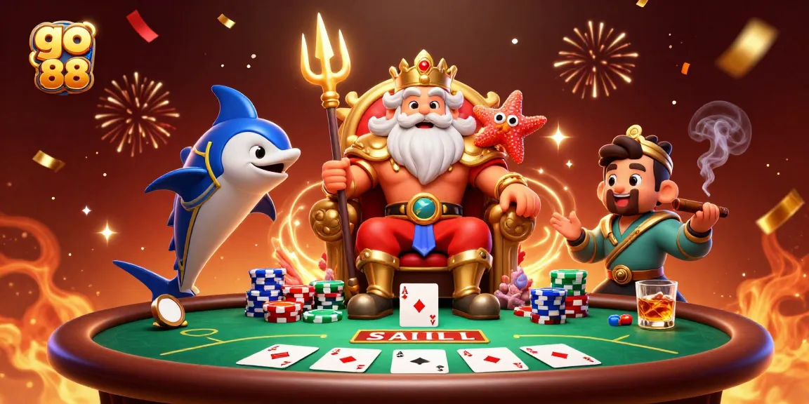 Engage with go 88 and the exciting world of online poker through this immersive illustration.