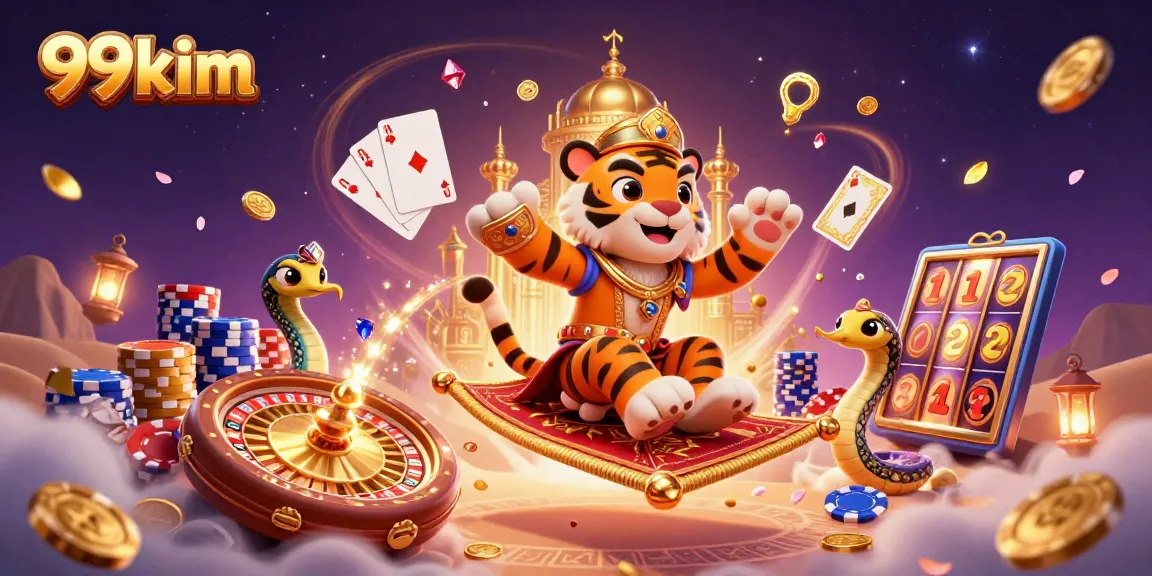 Win big with 99kim's thrilling games, featuring vibrant slot machines and a dynamic casino atmosphere.