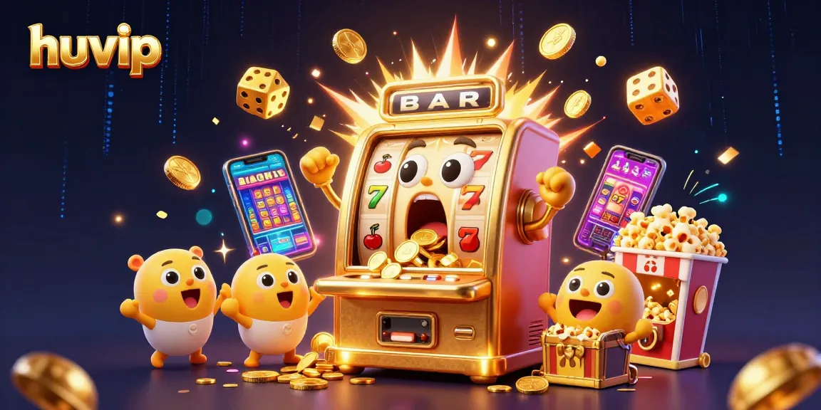 Spin the huvip jackpot with exuberant slot machines celebrating the big win!