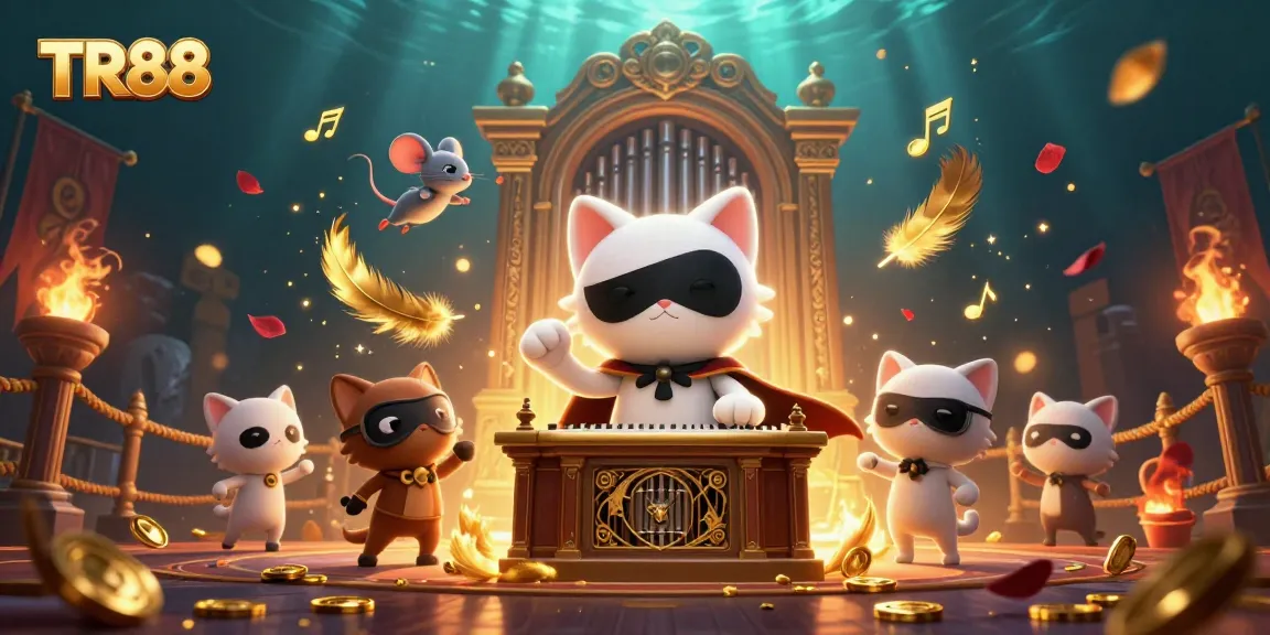Experience thrilling action with TR88 in this vibrant casino-themed 3D illustration.