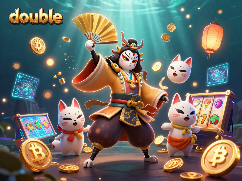 Engage with double gaming excitement through slot reels and lively symbols