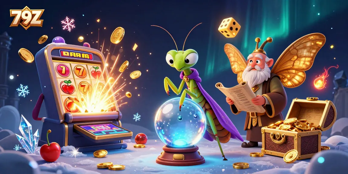 Play exciting games at 79Z, featuring a fortune teller, ancient scrolls, and casino elements for an immersive experience.