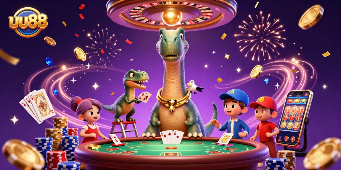 Experience winning strategies at uu88 with a dynamic 3D casino scene bursting with excitement.