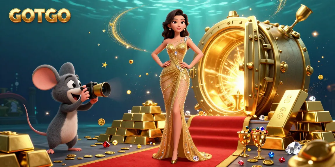 Rasakan kemenangan mendebarkan dengan ilustrasi digital bertema kasino yang cerah dari GOTOTO yang menampilkan harta yang memukau.