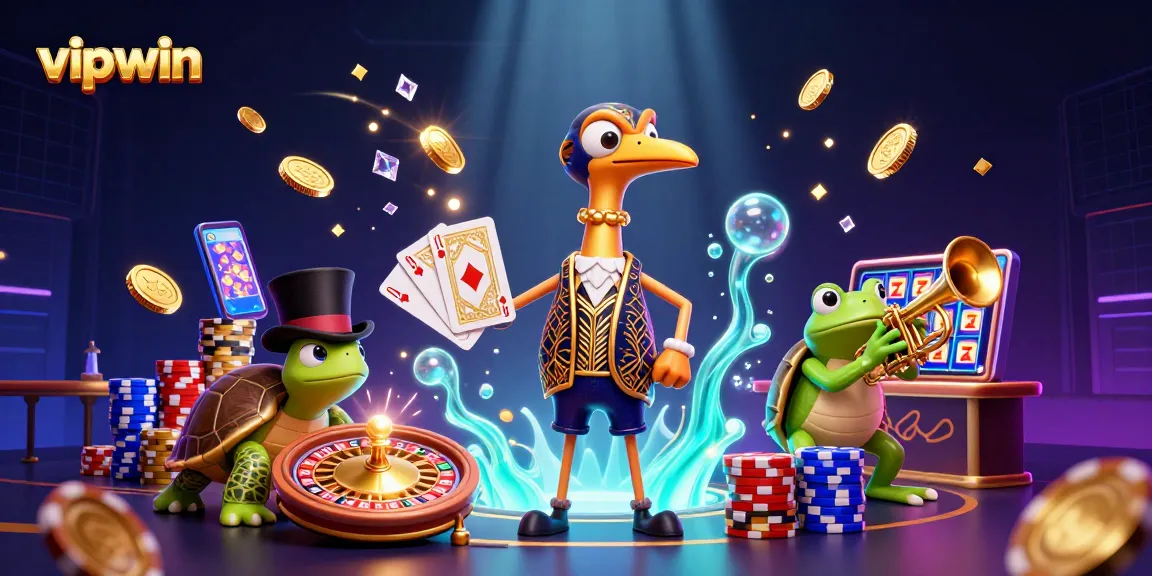 Experience thrilling gambling action at vipwin, where colorful coins and exciting casino games come alive.