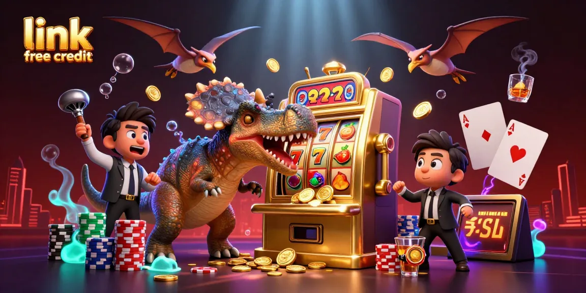 Experience thrilling link free credit slots with a pachycephalosaurus winning big, capturing excitement and fun.
