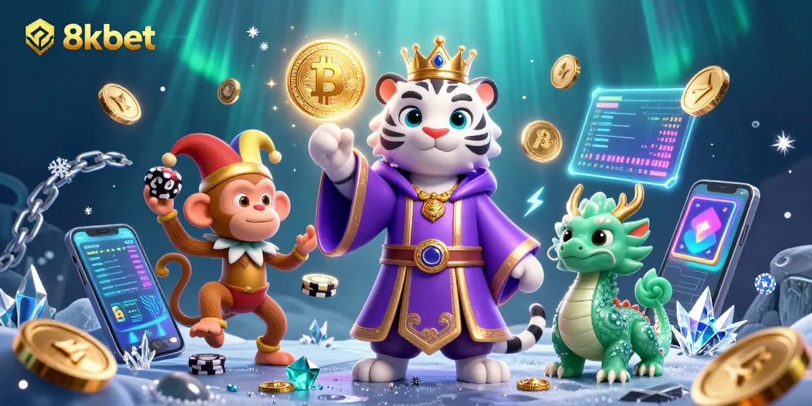 Experience thrilling gaming at 8xbet with vibrant characters and engaging gambling elements in a 3D casino scene.