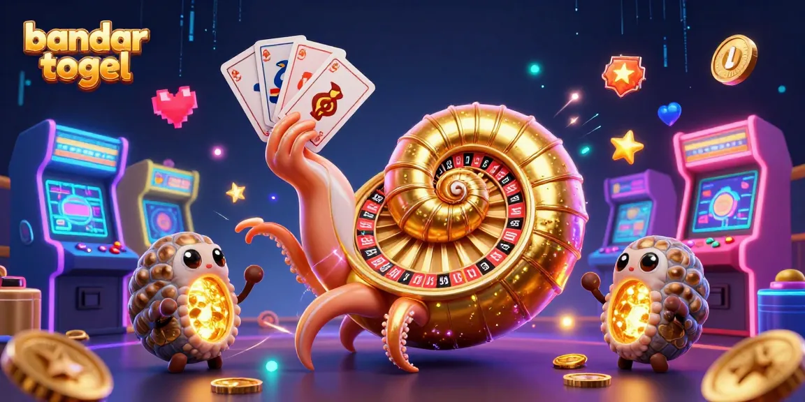 Experience thrilling gameplay with bandar togel's vibrant 3D casino illustration featuring an ancient nautilus and glowing ammonites.