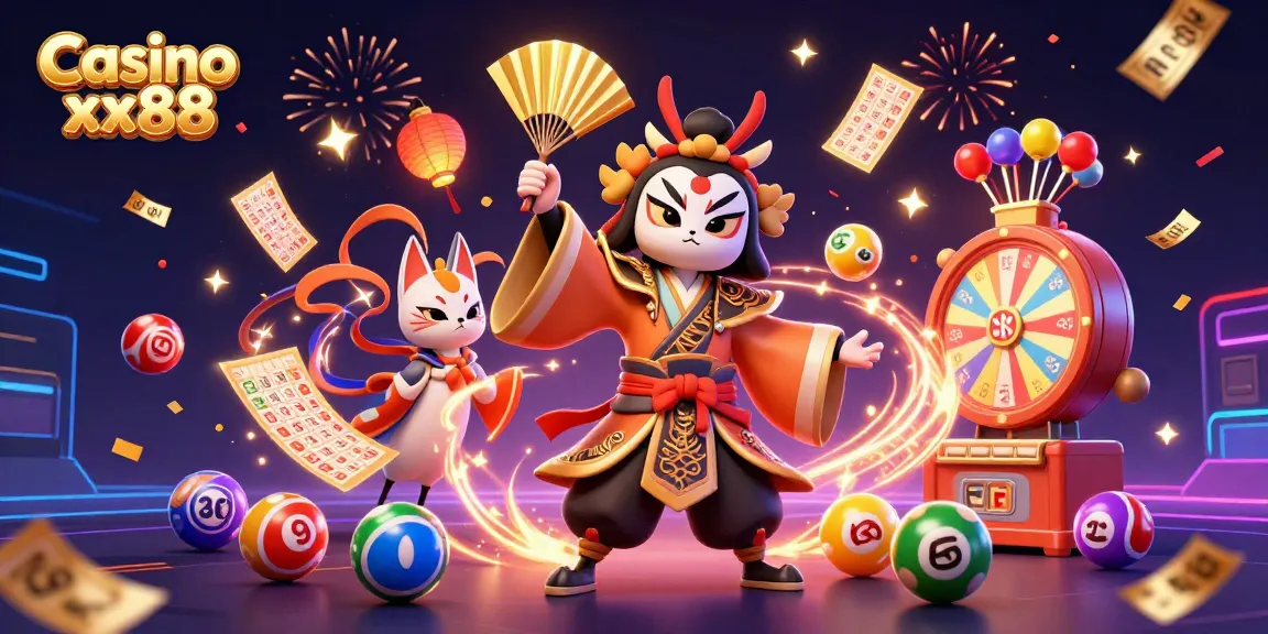 Engage with Casino xx88's thrilling gameplay featuring vibrant lottery elements and festive celebrations.