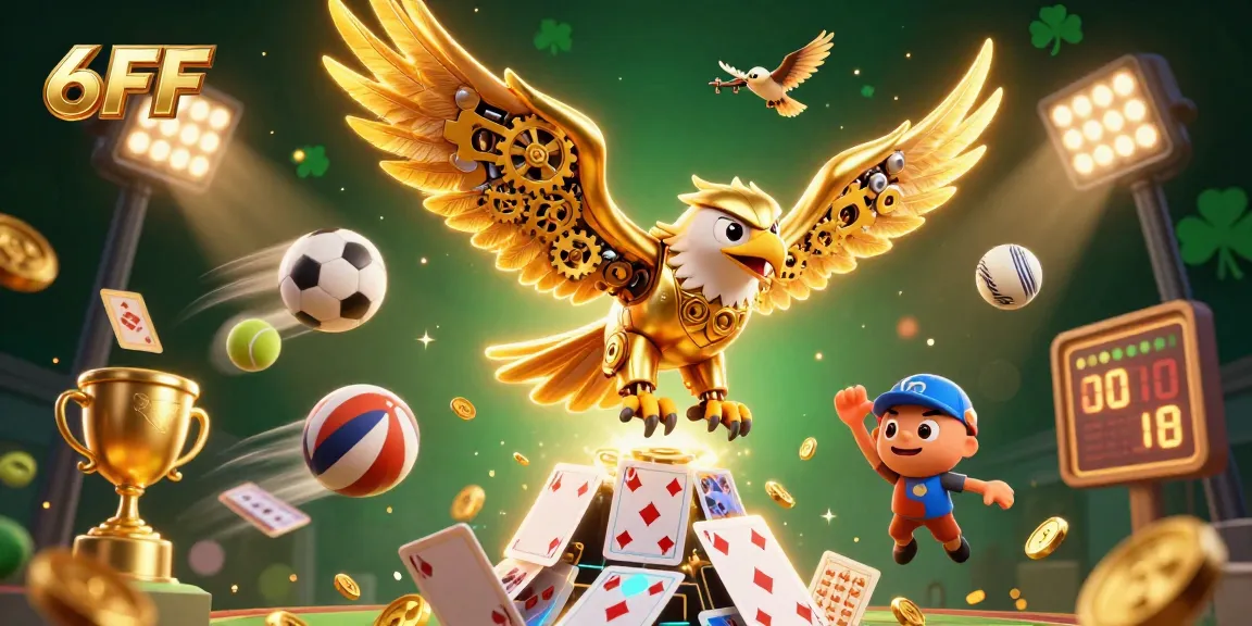 Experience exhilarating wins at 6FF, showcasing dynamic sports action and vibrant casino elements.