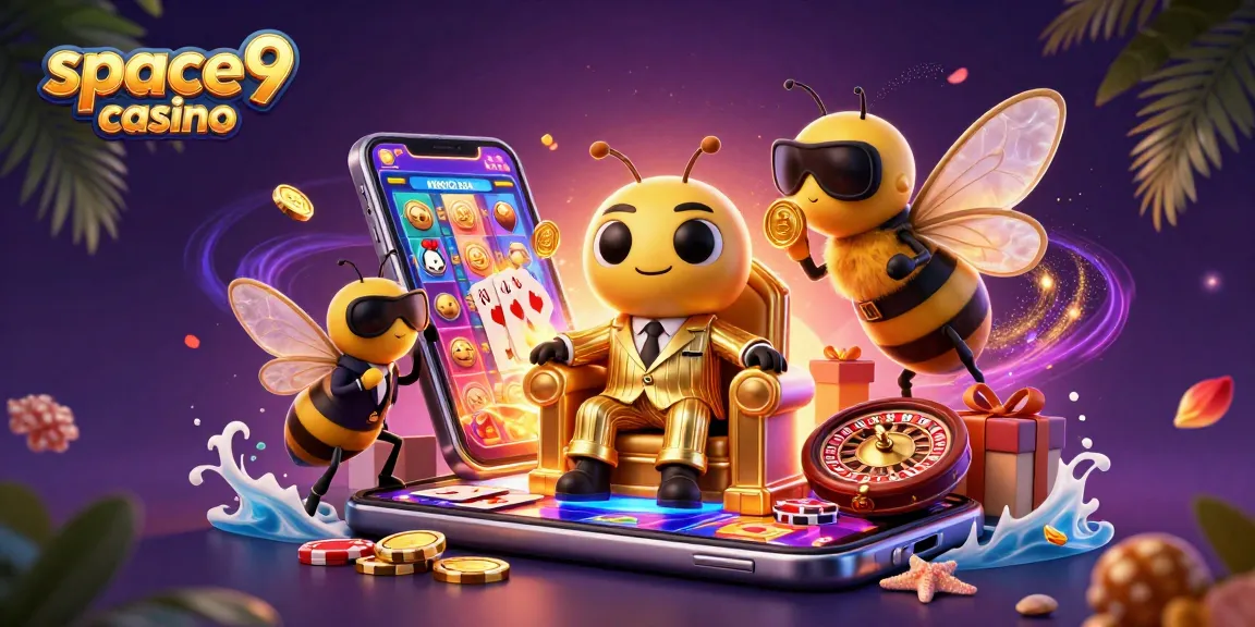 Experience the thrill of space9 casino with vibrant game elements and animated characters.