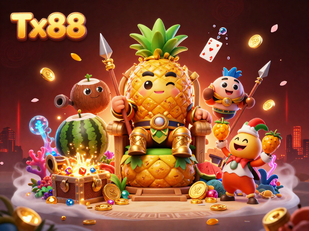 Engage with Tx88's thrilling casino adventure featuring 3D characters and dynamic gaming elements.