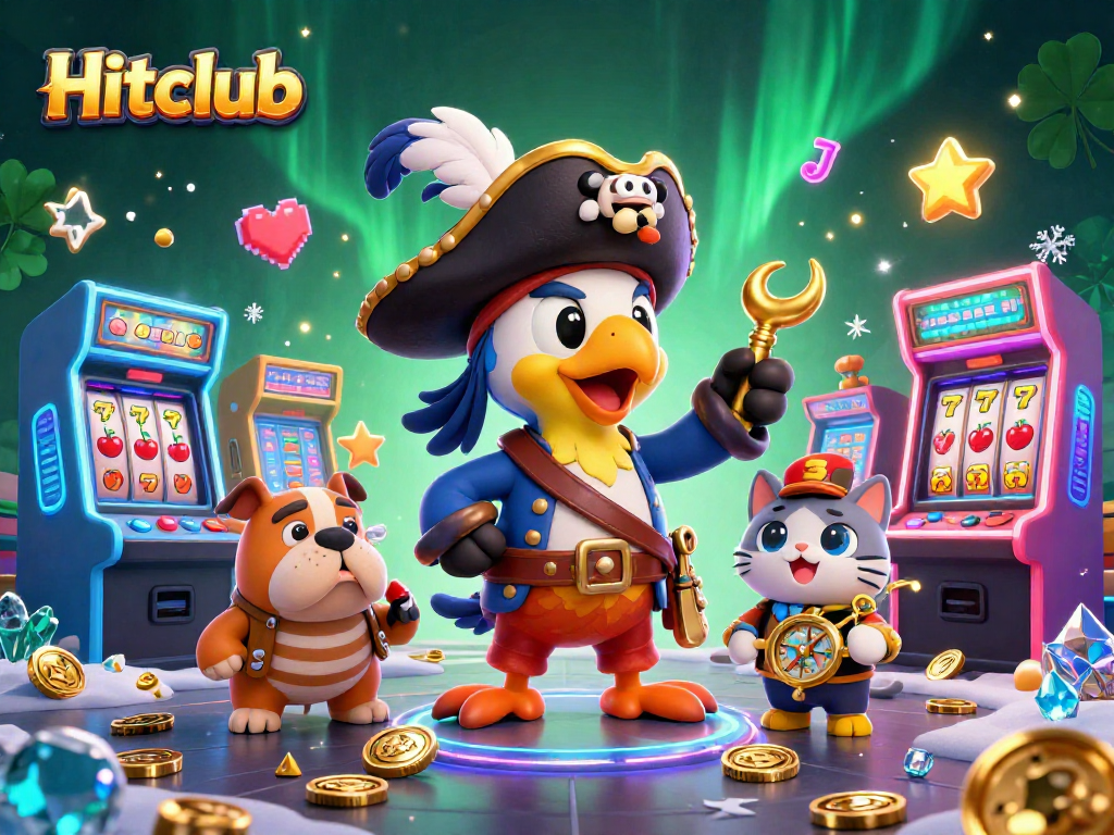 Experience thrilling gameplay at Hitclub with a lively scene of pirate characters in a casino setting.