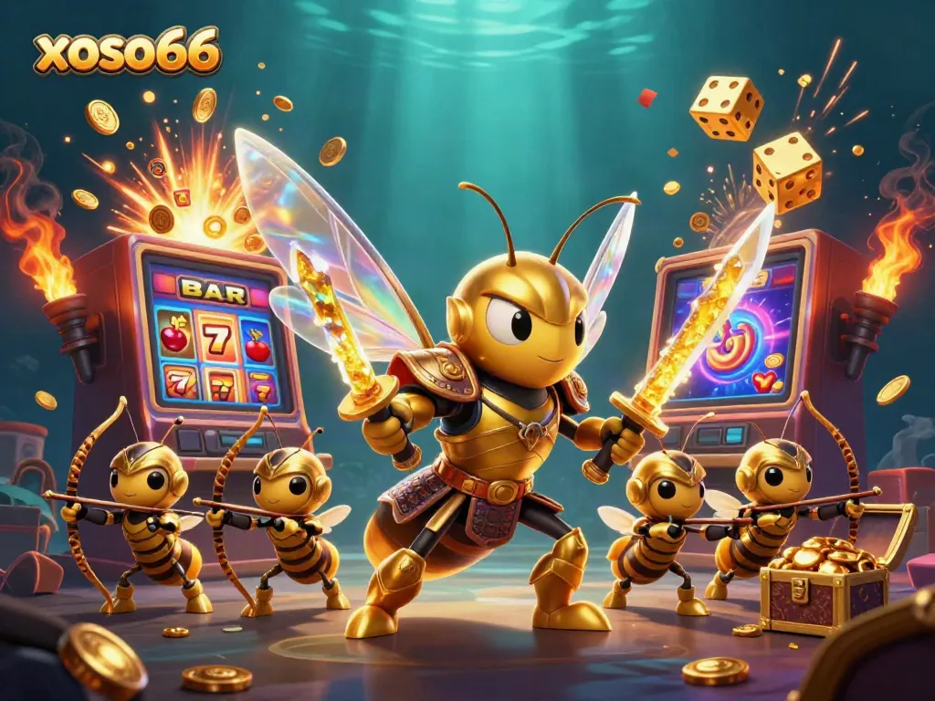 Engage in thrilling casino activities with xoso66 featuring dynamic golden hornet warriors.