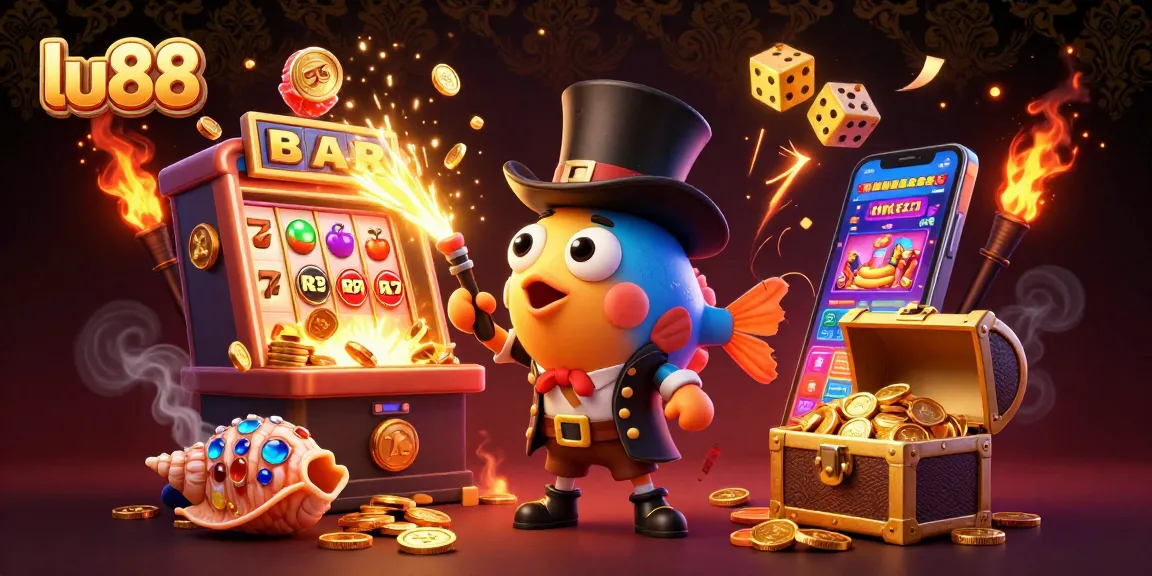 Join lu88's thrilling casino adventure with anglerfish, pirate shrimp, and gemstone snail amidst a jackpot frenzy!