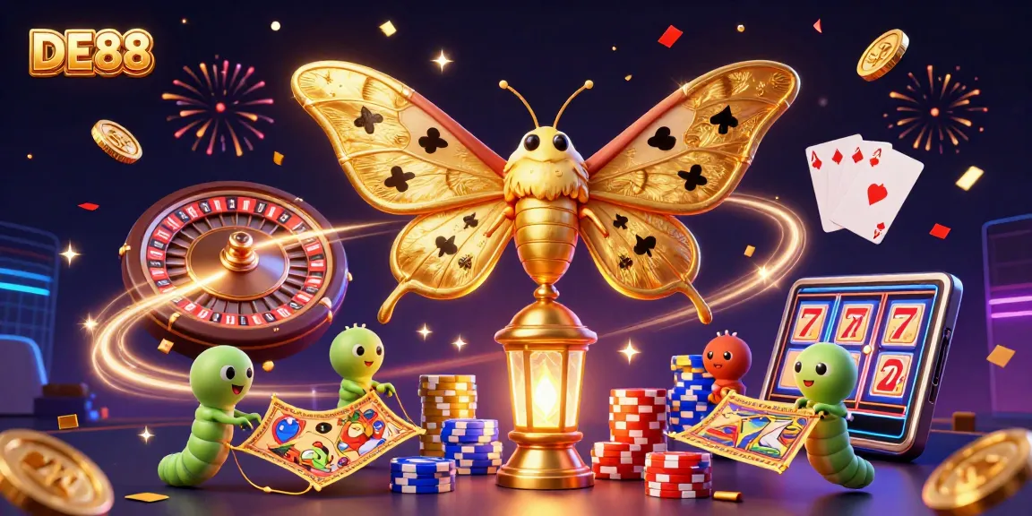 Experience vibrant DE88 gameplay with exquisite 3D casino elements and golden motifs.