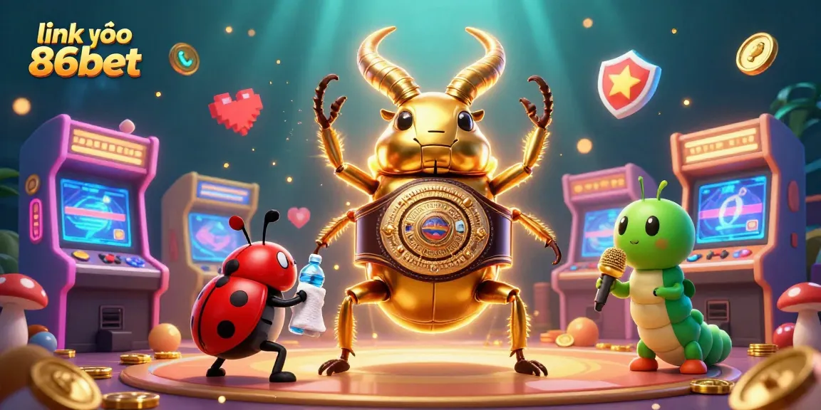 Engage with the thrilling world of link vào 86bet, featuring a vibrant 3D casino scene filled with action and excitement.