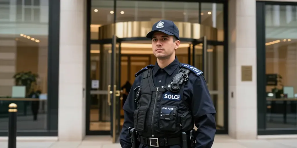 Security guard providing professional protection services in London, trusted local service provider.