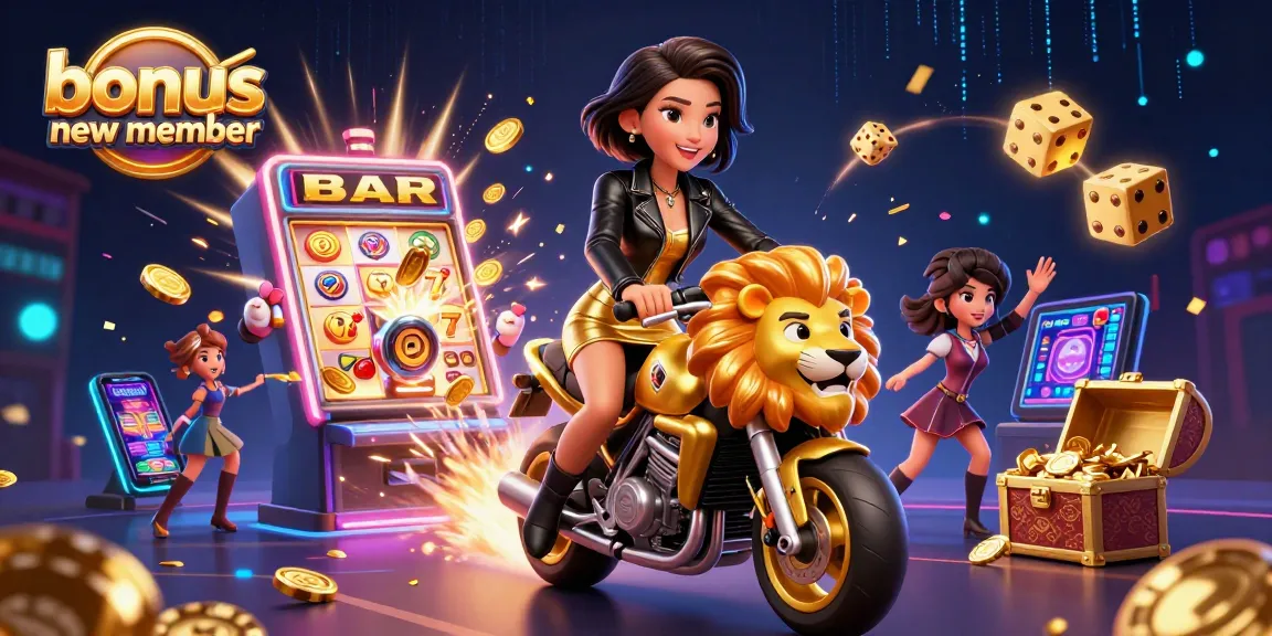 Engage with the exciting bonus new member offer and spin for great winnings in a vibrant casino scene.