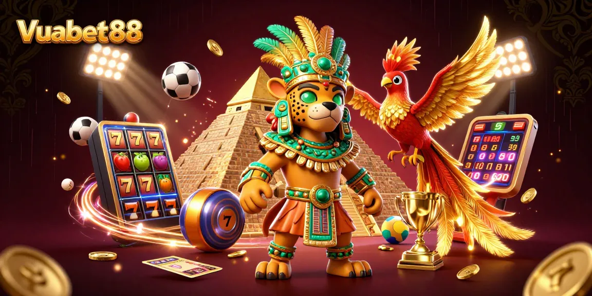 Experience thrilling gaming action at Vuabet88 with dynamic slots and vibrant casino elements.