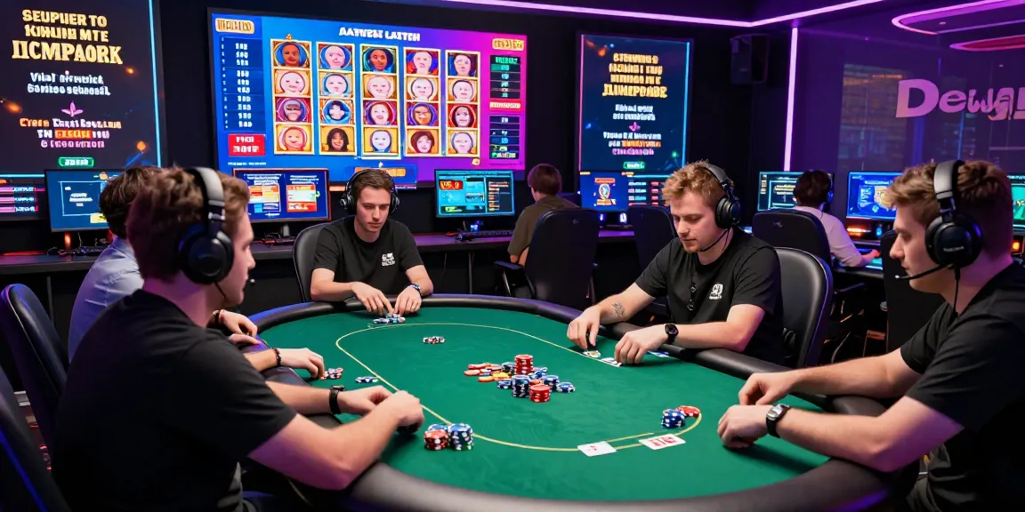 Dewapoker Live Jackpot showcasing an online poker tournament with vibrant graphics and competitive players in 2026.