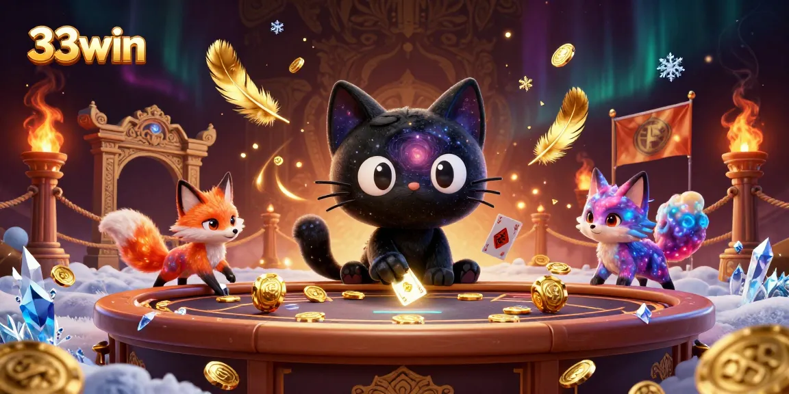 Experience thrilling wins at 33win with a cosmic casino adventure featuring 3D characters and vibrant graphics.