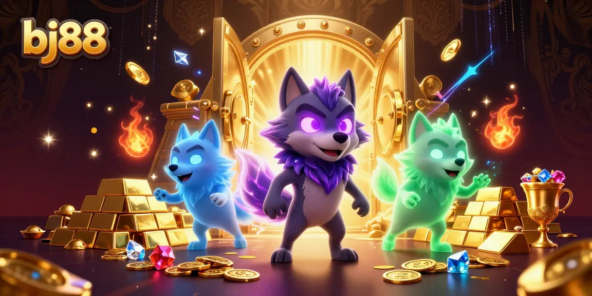 Bettors experience excitement at bj88 with ghostly wolves and golden treasures. Casino dynamic atmosphere.