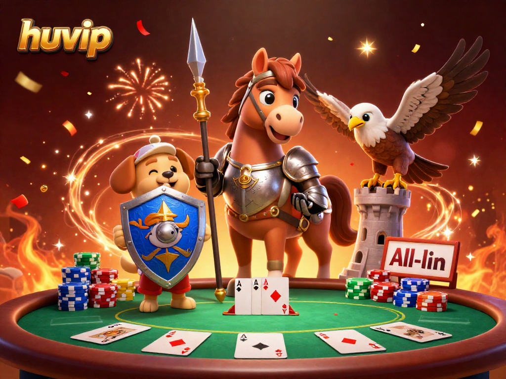 Experience winning moments at huvip with dynamic poker action and vibrant characters.