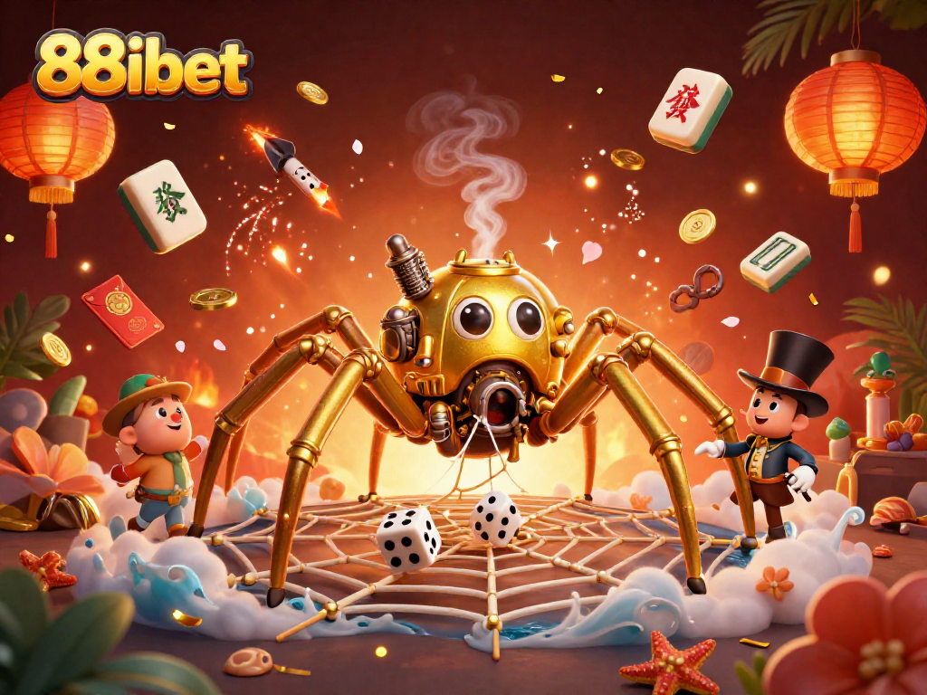Engage in thrilling gameplay with 88ibet's dynamic casino scene featuring steampunk elements and exciting game visuals.