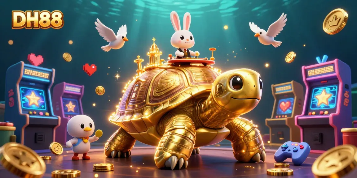Join the adventure at DH88 with a golden tortoise casino, a rabbit dealer, and shimmering coins!
