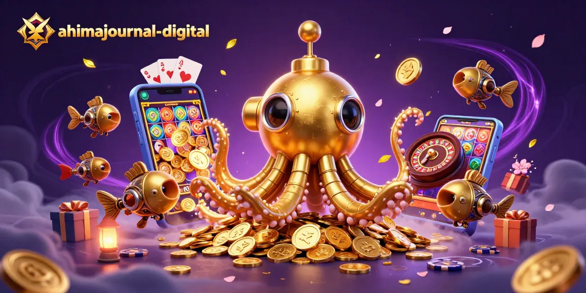 Experience thrilling gameplay with ahimajournal-digital's vibrant casino-themed underwater scene.