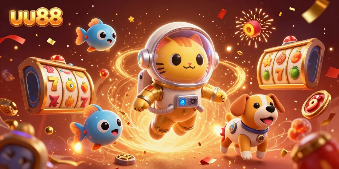Experience thrilling gaming with uu88's vibrant 3D scene showcasing adventure in an online casino world.