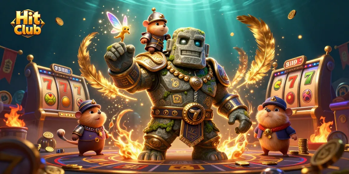 Experience the excitement of Hit club with dynamic 3D casino characters and vibrant gaming elements.