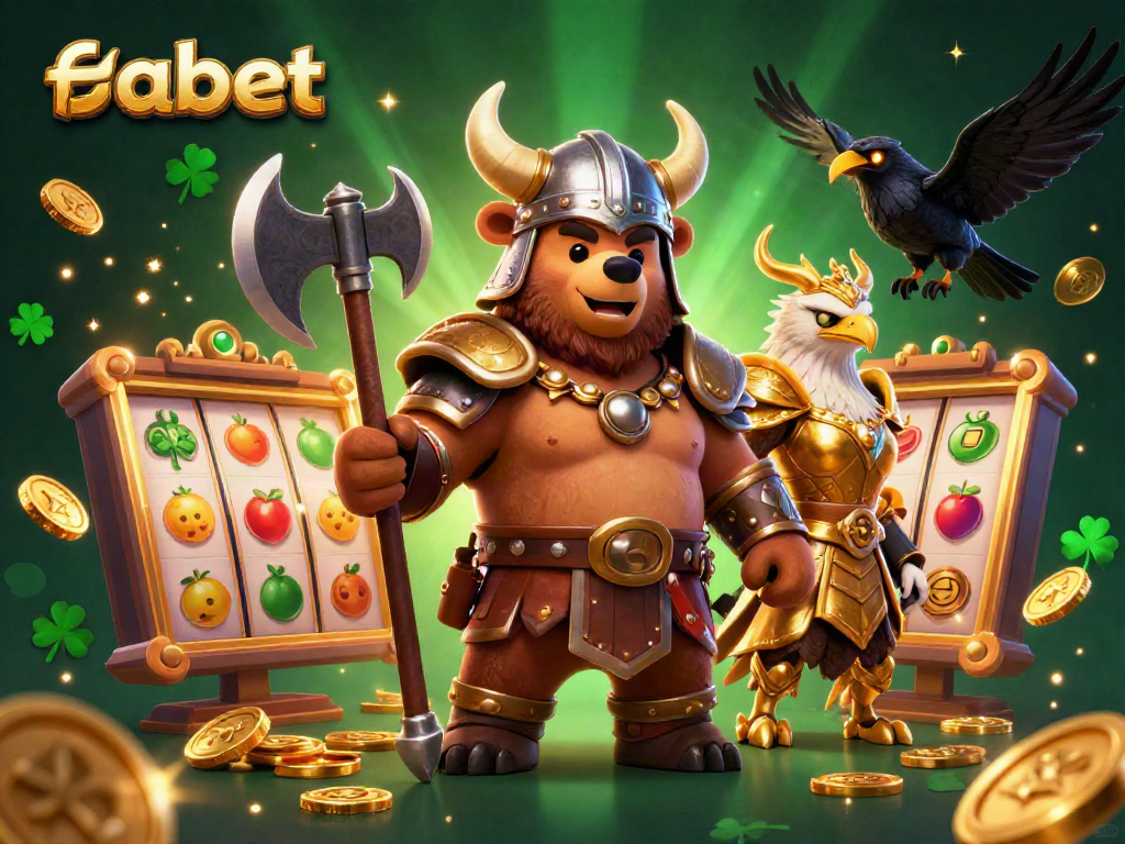 Experience the excitement of fabet's online casino with captivating characters and vibrant slot action.