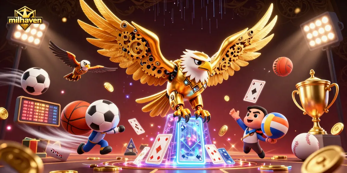 Experience thrilling gameplay at milhaven through dynamic sports betting with golden eagle and holographic cards.