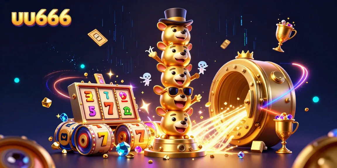 Experience the excitement of uu666 with vibrant slot reels and golden treasures bursting with gems.