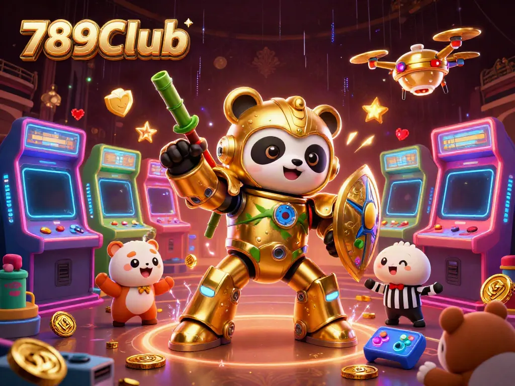 Experience immersive gaming with 789Club's vibrant 3D casino illustration showcasing dynamic characters and elements.