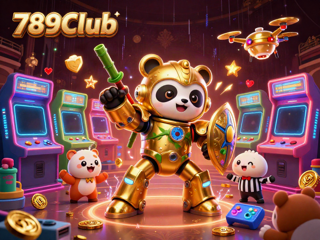 Experience immersive gaming with 789Club's vibrant 3D casino illustration showcasing dynamic characters and elements.