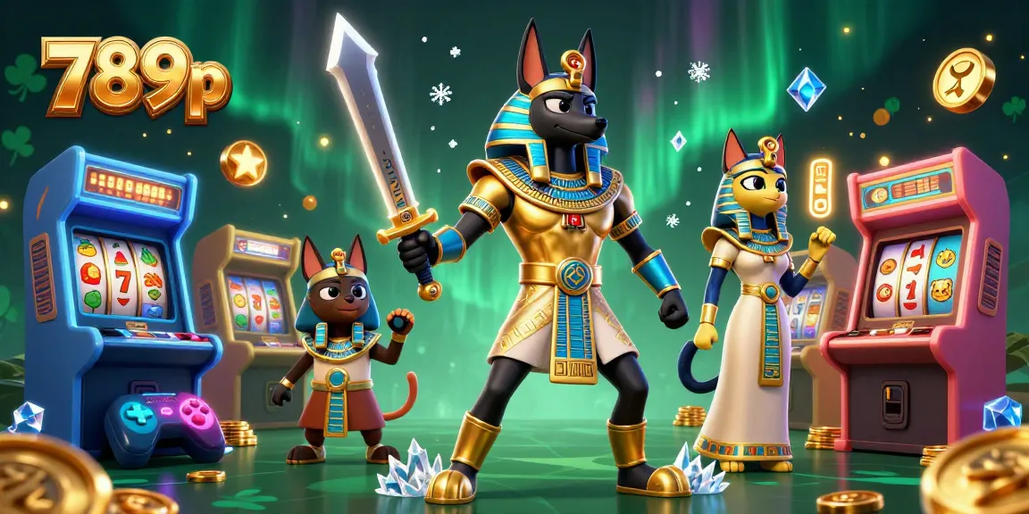 Experience the thrill of 789p gaming with vibrant slot reels and ancient themes in a dynamic casino scene.