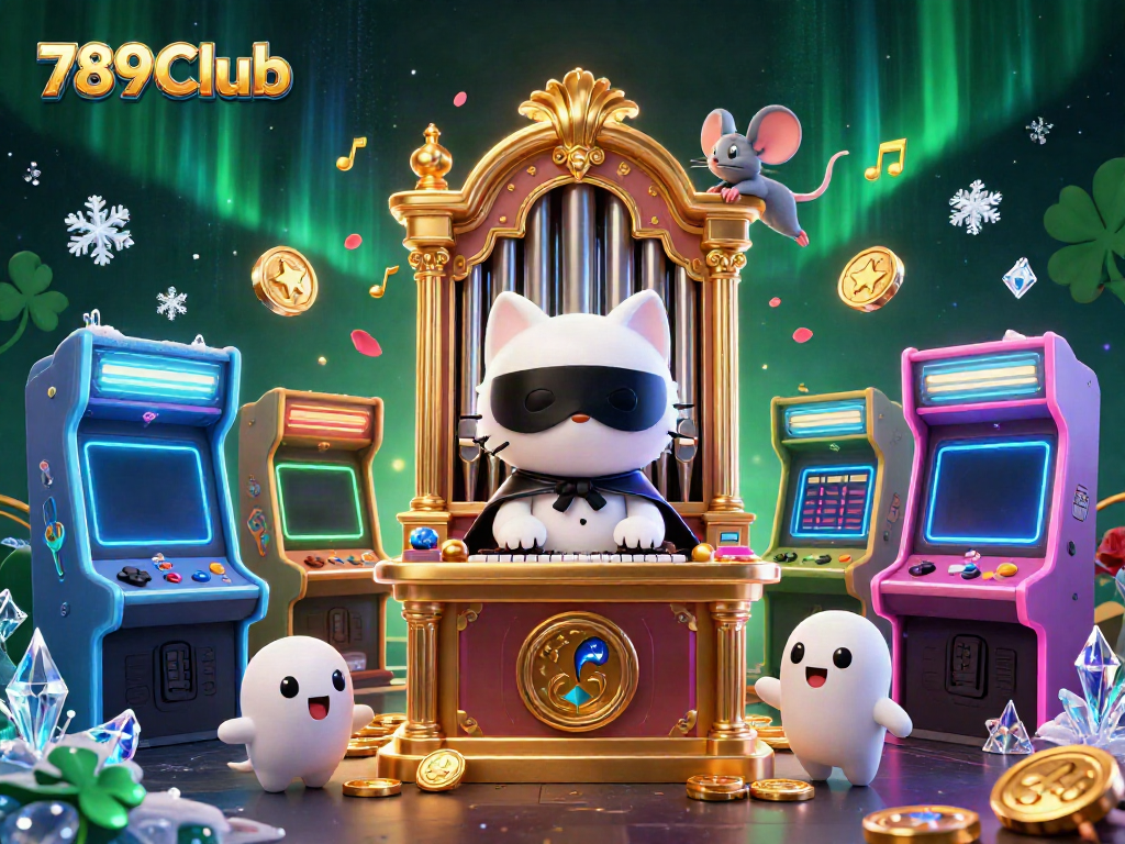 Engage with thrilling games at 789Club featuring colorful casino-themed 3D illustrations.