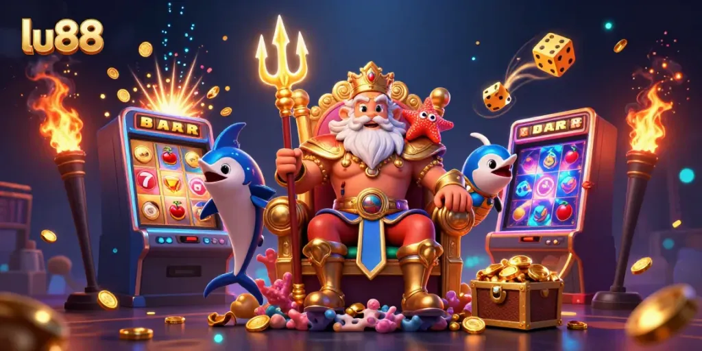 Experience the excitement of playing at lu88 with Neptune and treasure-filled gaming elements.