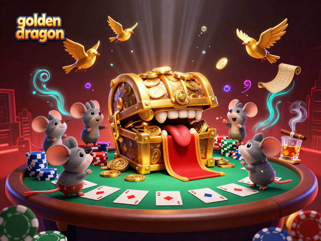 Experience thrilling gameplay with golden dragon slot machine and winning poker hands.