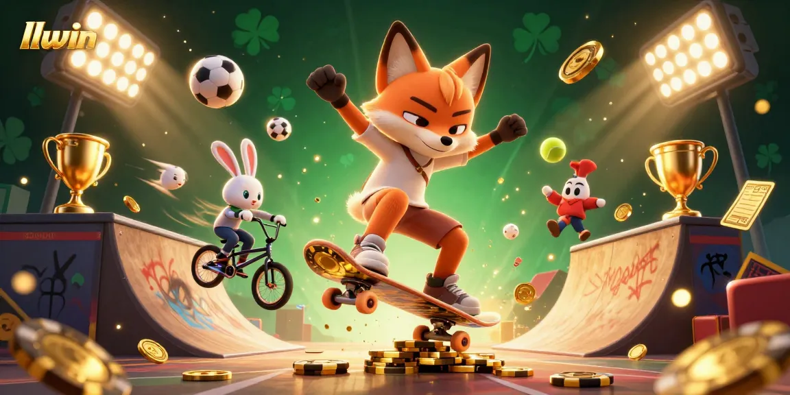 llwin showcases thrilling action in a vibrant 3D casino scene with dynamic gaming elements.