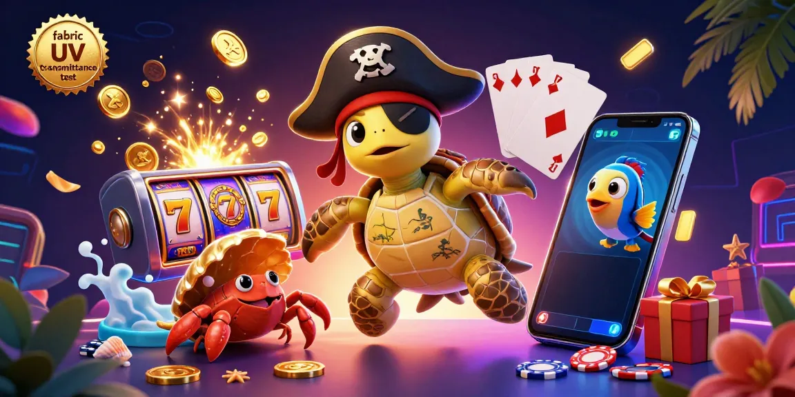 Engage in winning strategies with the fabric UV transmittance test showcased in an action-packed casino-themed scene featuring vibrant elements.